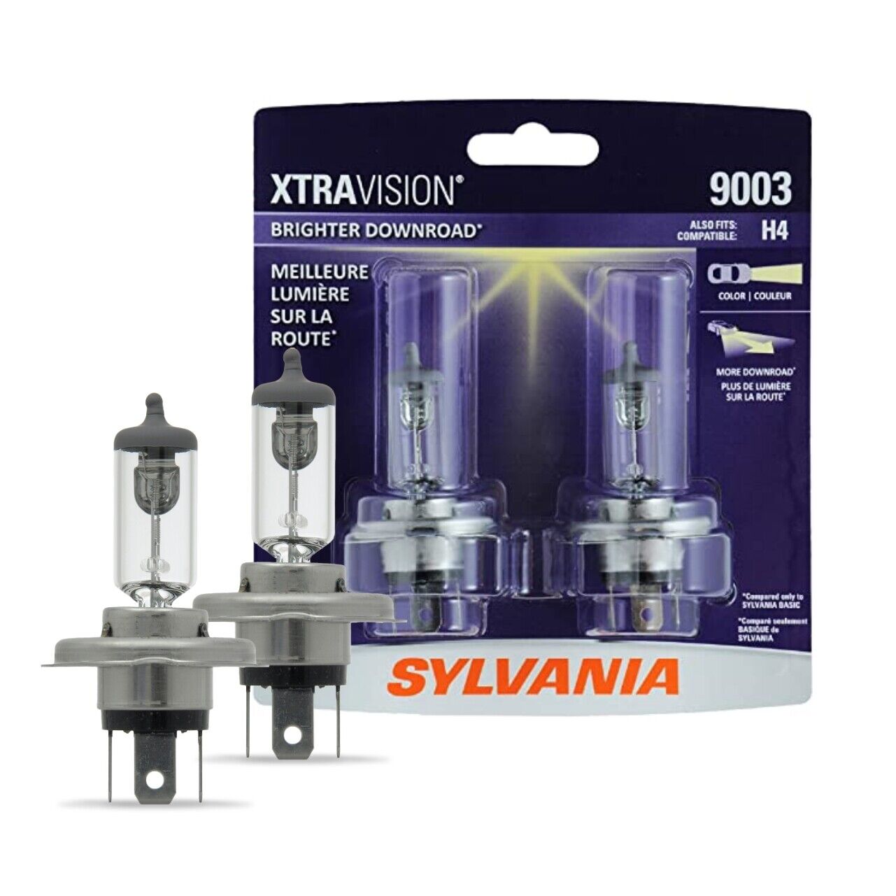 SYLVANIA - 9003 XtraVision - High Performance Halogen Headlight Bulb (2 Bulbs)