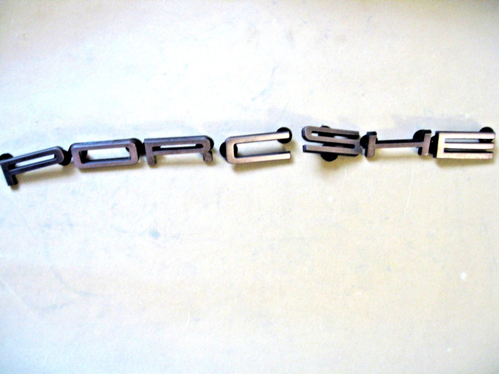 Original PORSCHE  911  chrome   script for deck lid