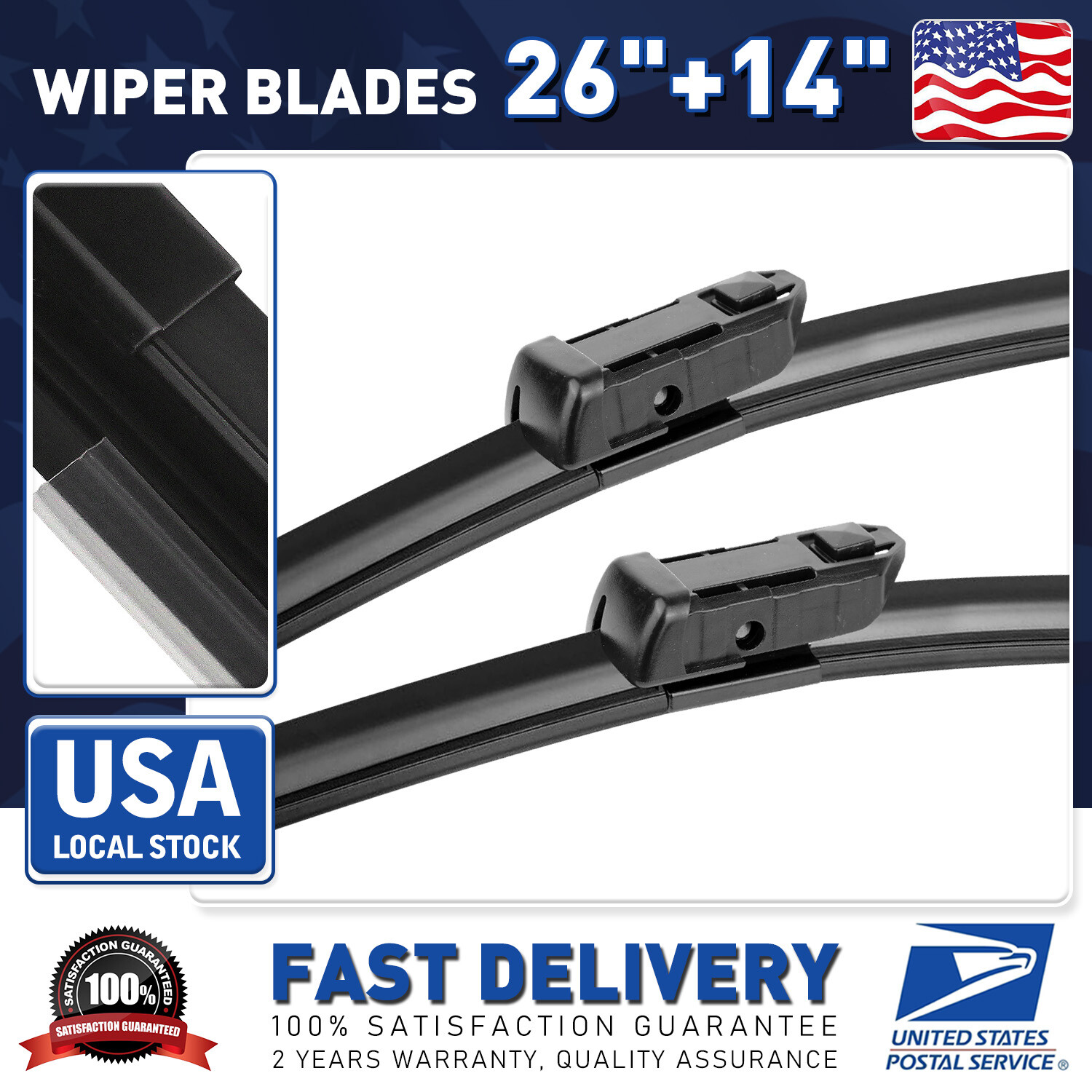 New Hybrid Silicone Windshield Wiper Blades 26