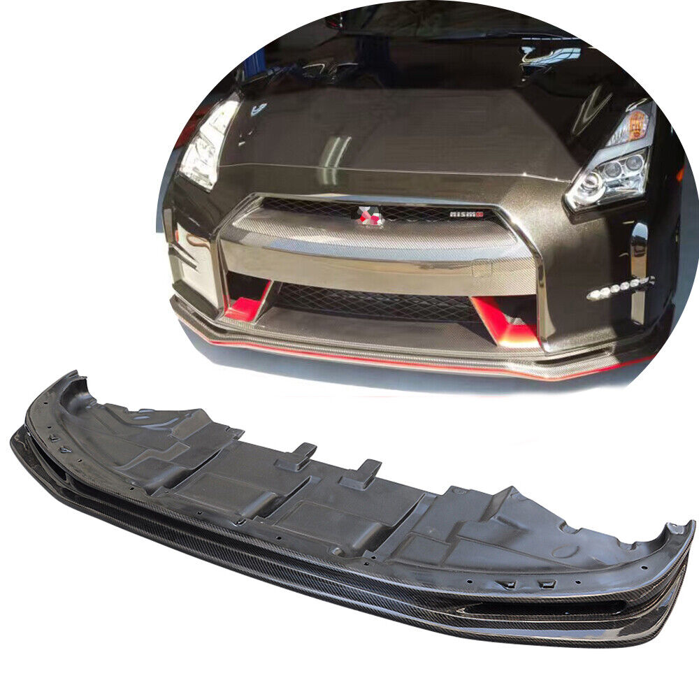 For Nissan GT-R R35 NSM Style 2012-UP Carbon Fiber Front Bumper Lip Splitter