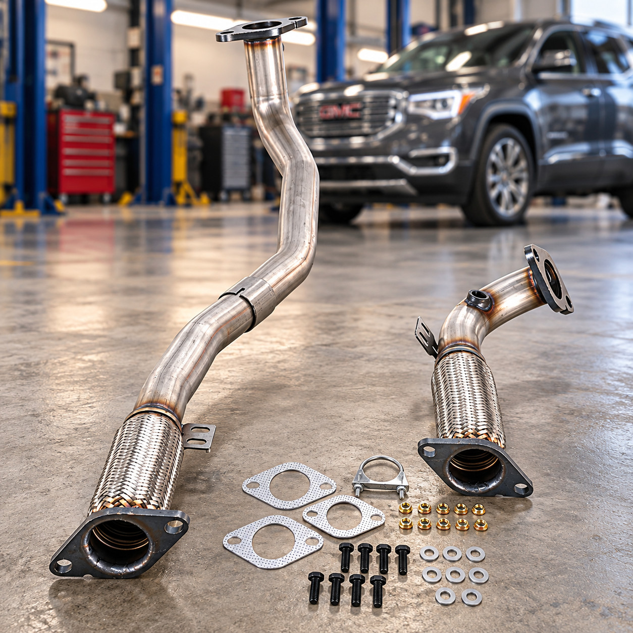 For 2017-2023 GMC Acadia 3.6L Front Exhaust Flex Pipes 85542637 85542638