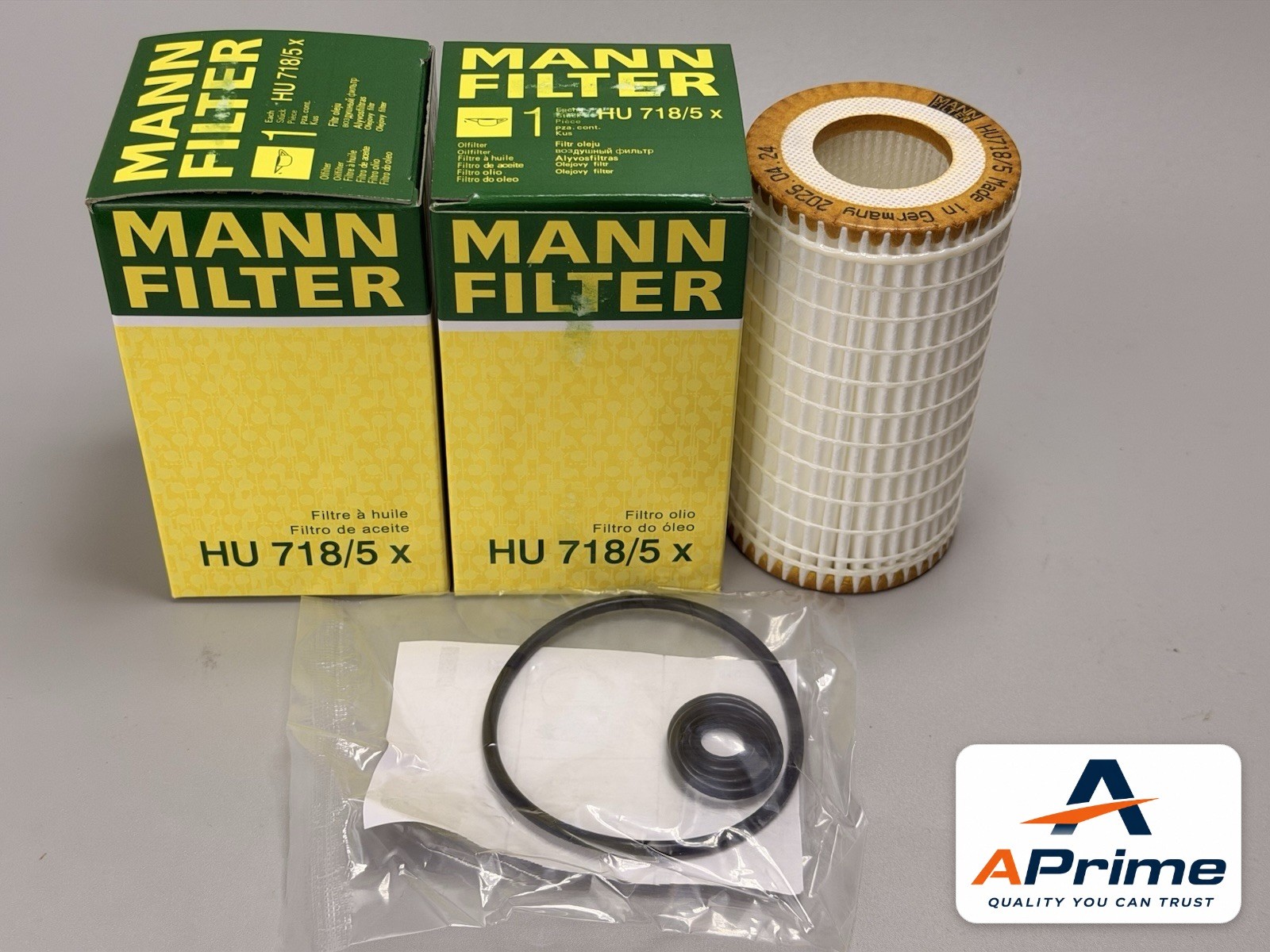 Mercedes Dodge Chrysler Mann Fleece Oil Filter Kit HU718/5x  000 180 26 09 qty.2