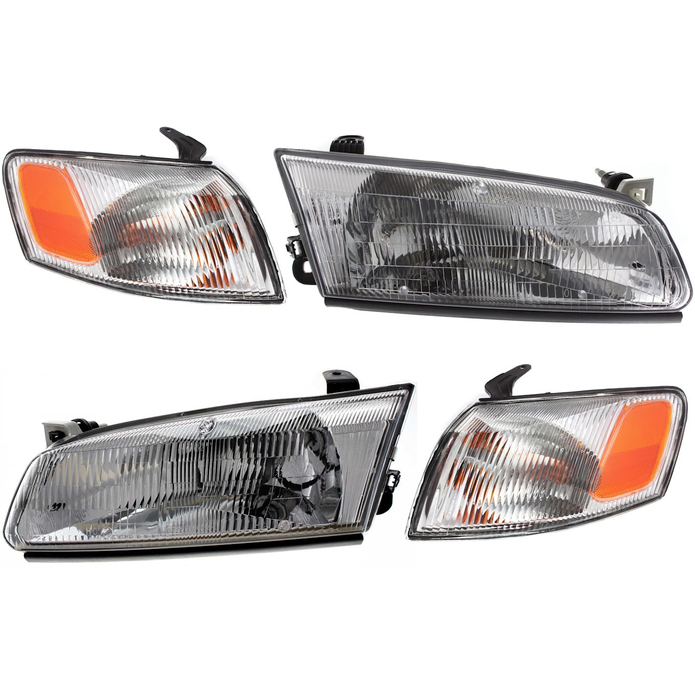 Halogen Headlight Kit For 1997-1999 Toyota Camry Driver and Passenger Side