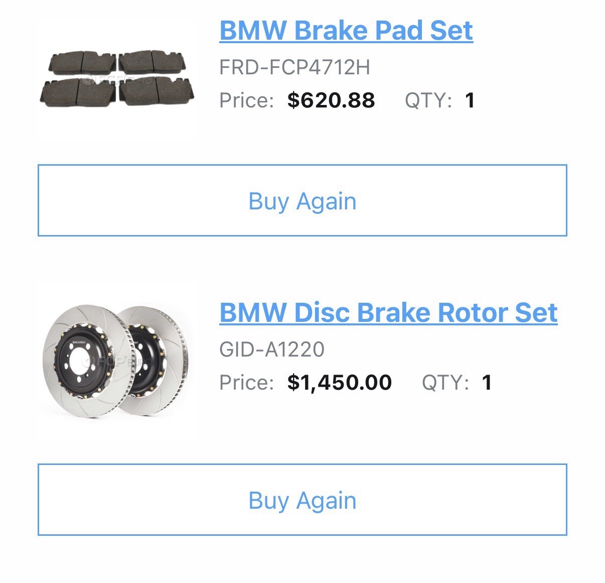 BMW M2 Competition 400MM GIRODISC Front Brake Rotors & Ferodo DS2500 Pads