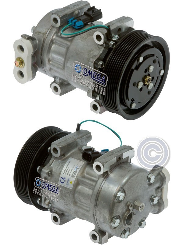 New Omega 20-04802-AM SD7H15 8 Grv 12 V Compressor Fits: Freightliner
