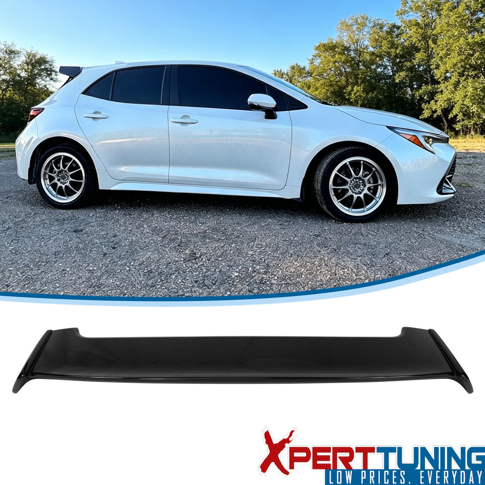 Fits 19-25 Corolla #218 Attitude Black Top Roofline Windshield Visor Spoiler 5DR