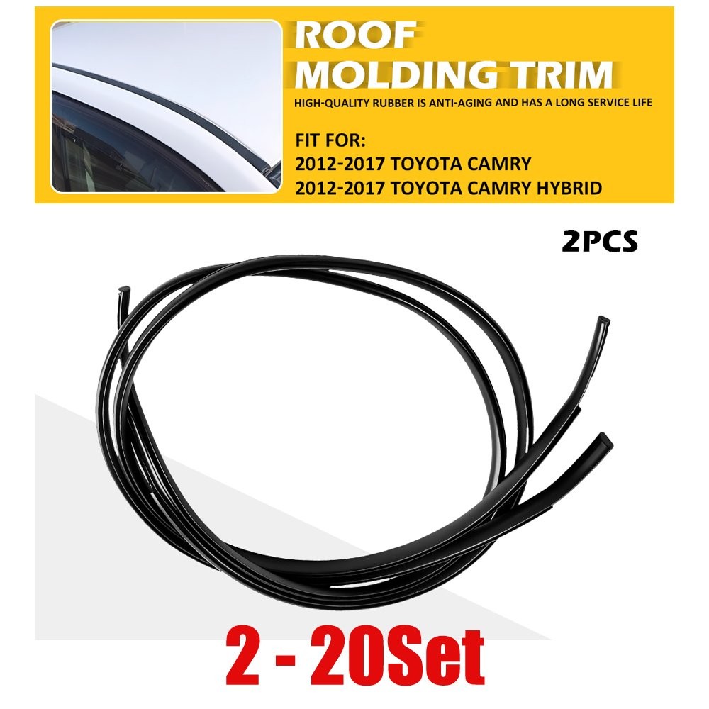 2-20PCS Exterior Roof Molding Sealing Trim Kit Left&Right for 12-17 Toyota Camry