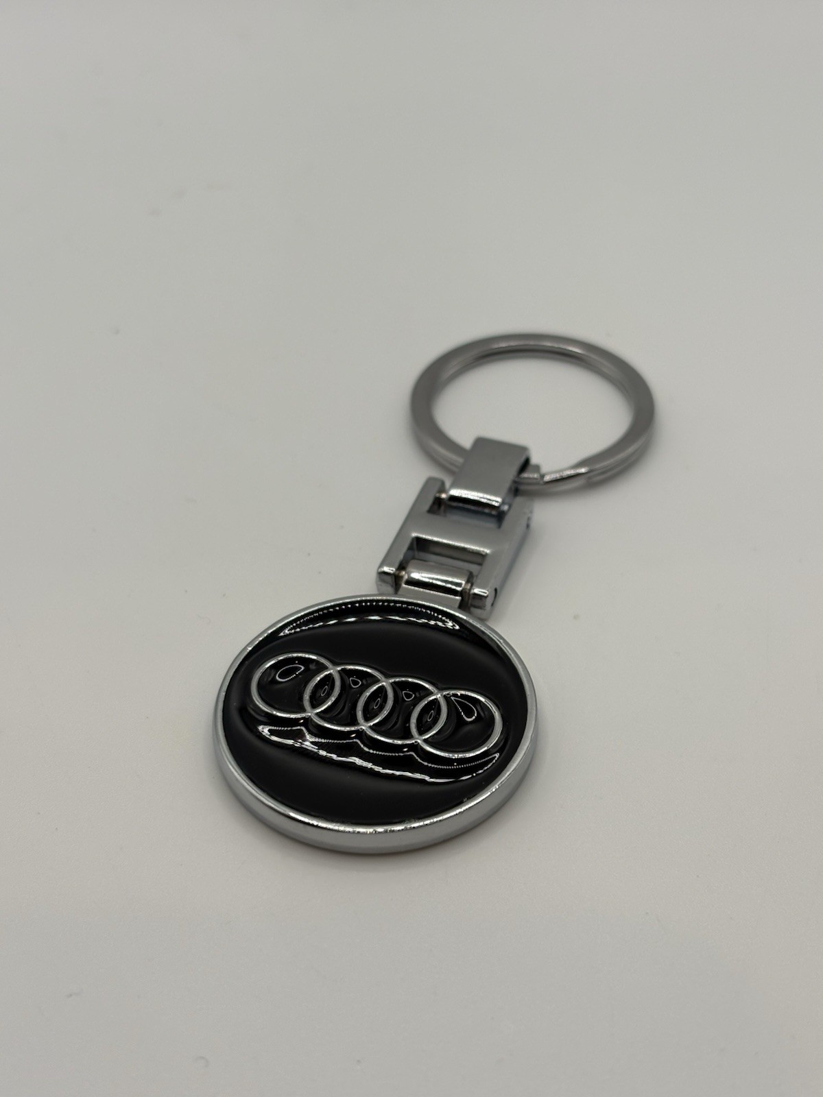 NEW - Custom Metal Black Audi Car Keychain Key Ring Fob Accessory Gift - US NEW - Custom Metal Black Audi Car Keychain Key Ring Fob Accessory Gift - US