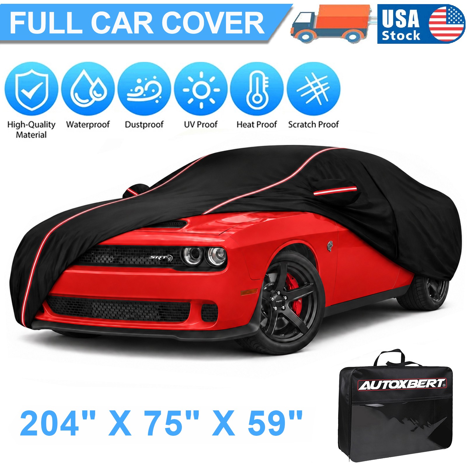 6 Layer Car Cover Custom for Dodge Charger Challenger PEVA Cotton All Weather US