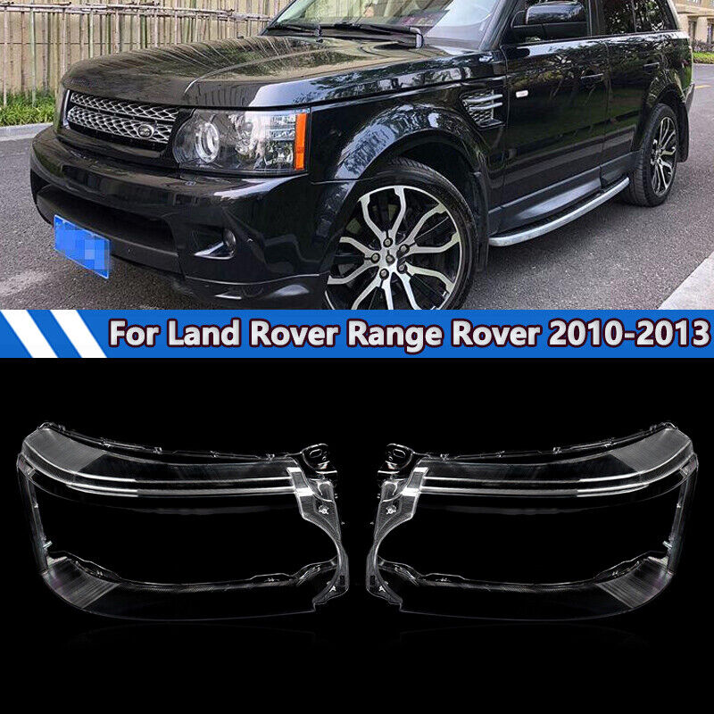 2PCS For Land Rover Range Rover Sport 2010-2013 Headlight HeadLamp Lens Cover