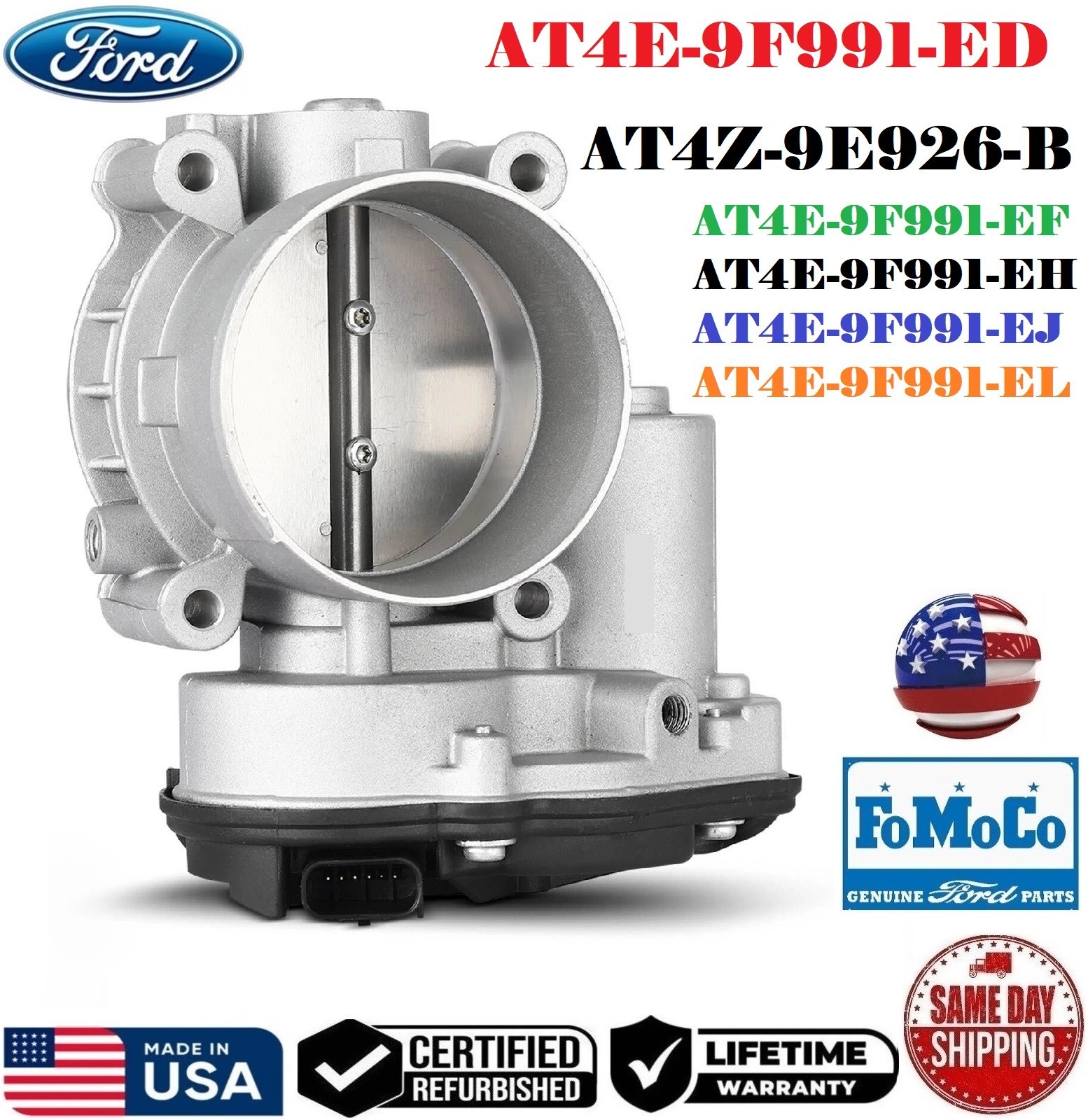 ✅ GENUINE FoMoCo Throttle Body For 2011-2019 FORD & LINCOLN V6 # AT4E-9F991-ED