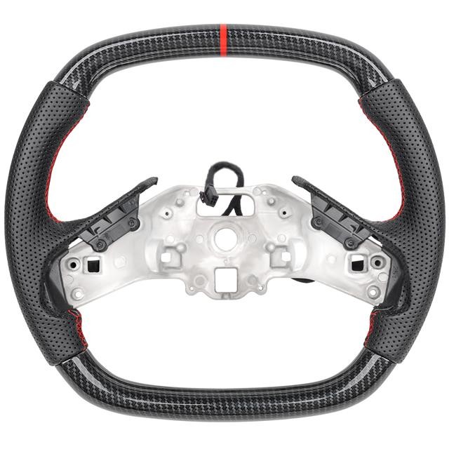 For Corvette C8 2020+ 3K Carbon Fiber Flat Bottom D-Shape Racing Steering Wheel For Corvette C8 2020+ 3K Carbon Fiber Flat Bottom D-Shape Racing Steering Wheel