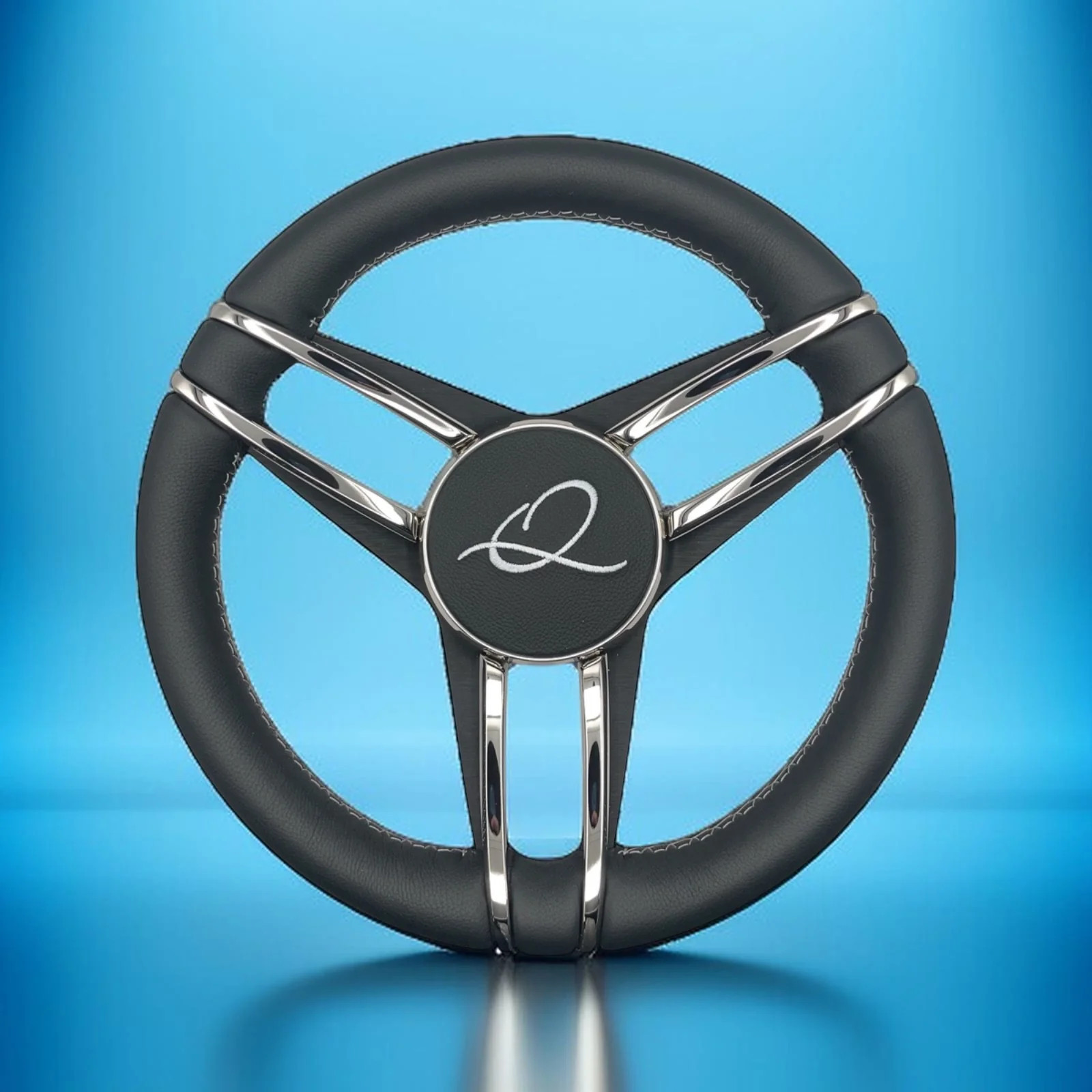 Gussi Italia Pergola Boat Steering Wheel Stainless Steel Leather | Apex Gussi Italia Pergola Boat Steering Wheel Stainless Steel Leather | Apex