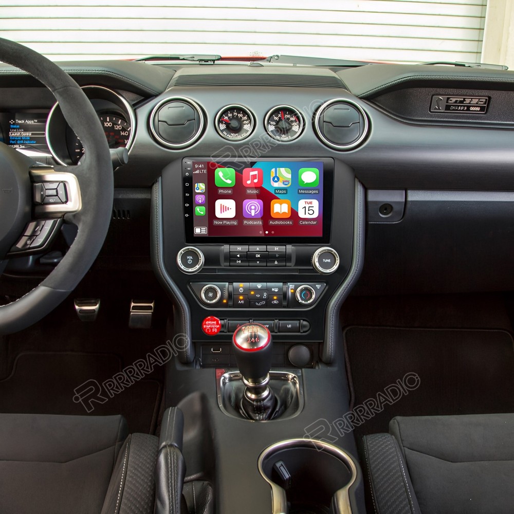 APPLE CARPLAY FOR FORD MUSTANG 2015-2021 ANDROID 15 CAR STEREO RADIO GPS 64GB