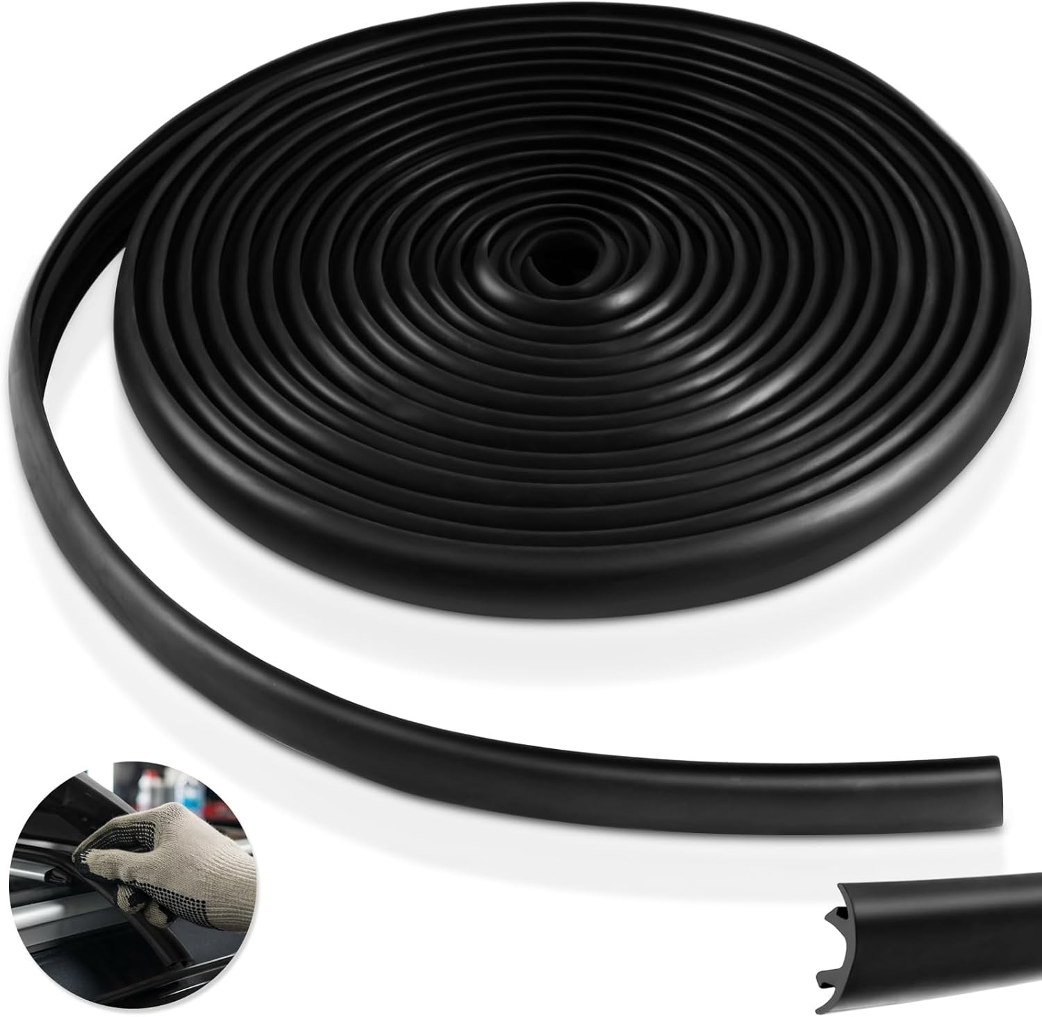 10FT For Ford Rubber Seal Strip Weatherstrip Black Car Windows Windshield Roof