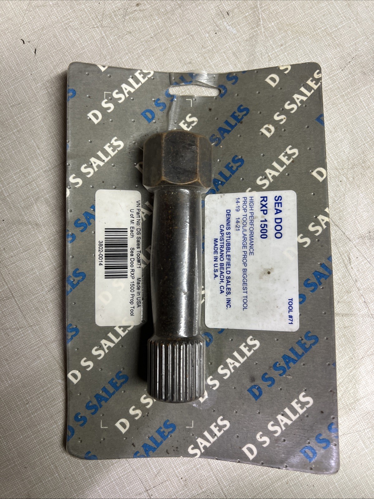 NOS Dennis Stubblefield Sales TOOL-71  Prop Tool Sea Doo RXP 1500