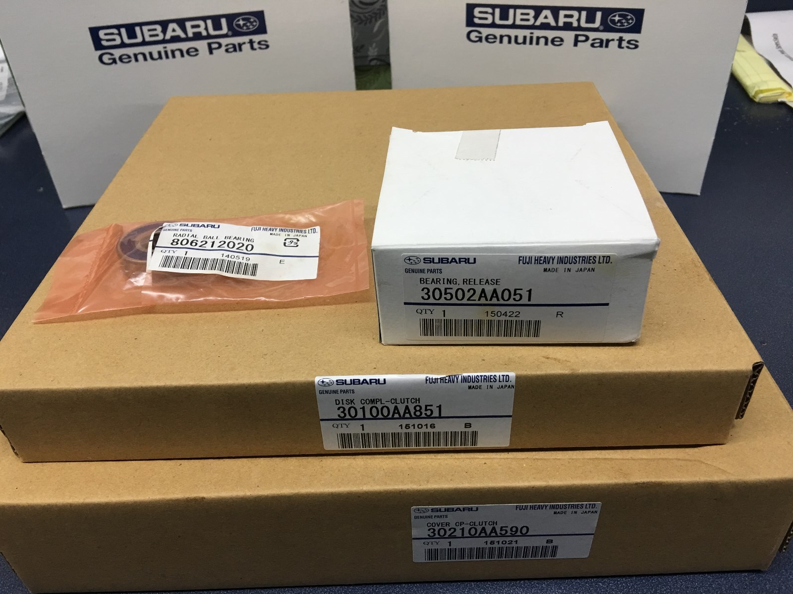 Genuine OEM Subaru Clutch KIT Impreza Forester Outback Legacy Baja NEW BEARINGS