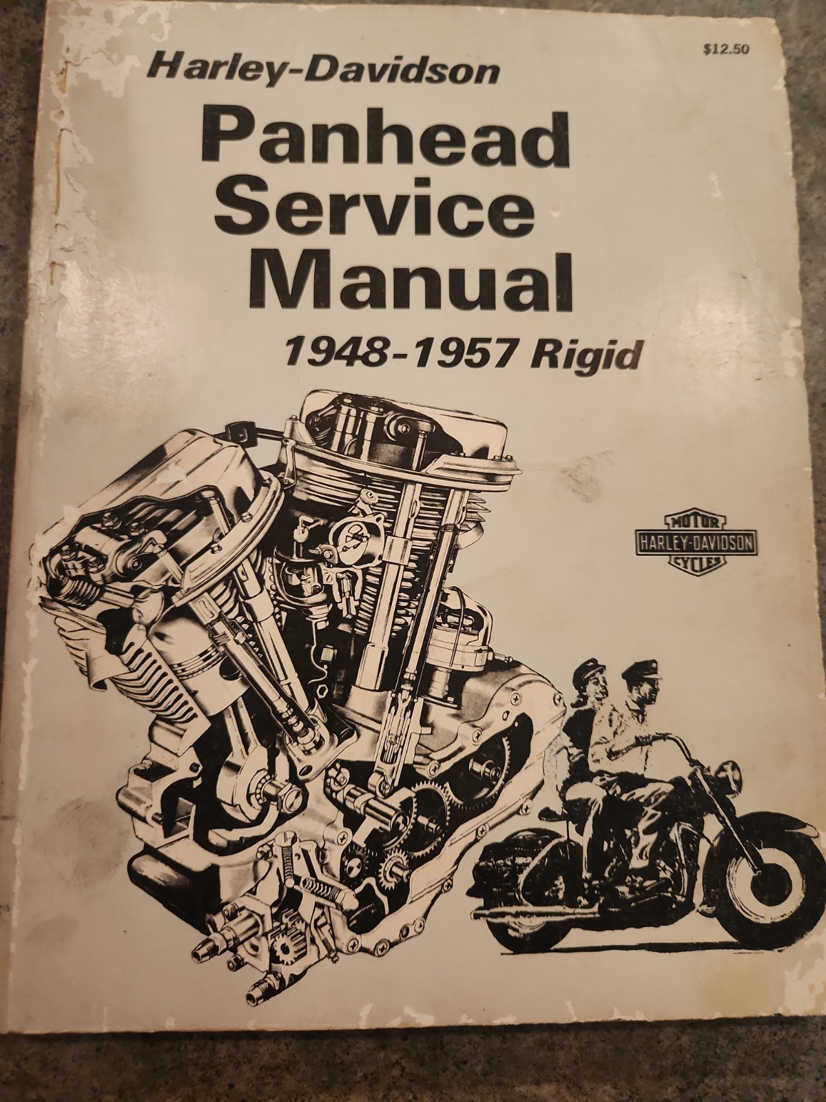 GENUINE HARLEY DAVIDSON PANHEAD SERVICE MANUAL 1948-1957 RIGID