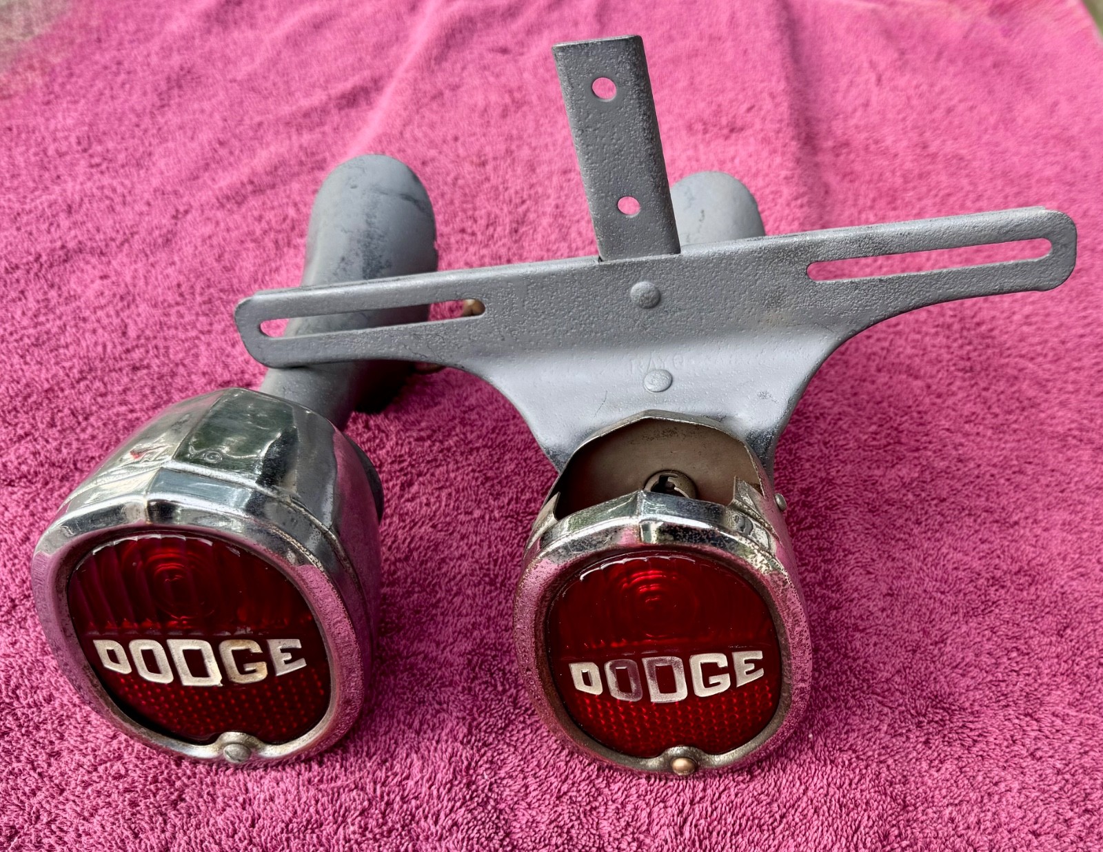 1933 Dodge Tail Light Assemblies LH RH Brackets DCPD Coupe Sedan 1933 Dodge Tail Light Assemblies LH RH Brackets DCPD Coupe Sedan