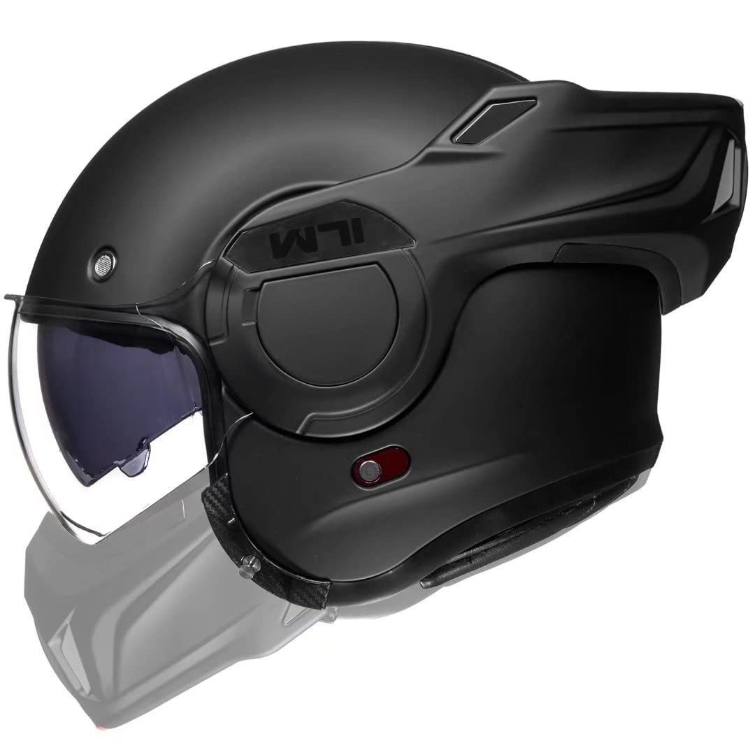 ILM Vintage Full Face Modular Motorcycle Helmet for Adults Men ATV UTV Snowmo...