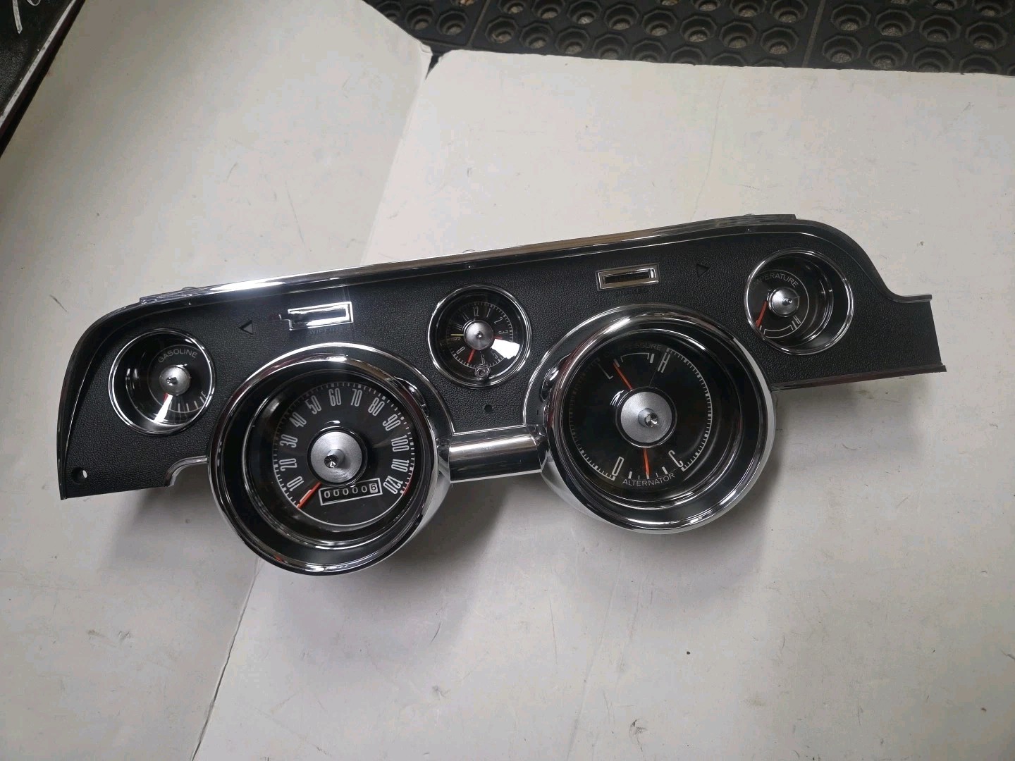 RESTORED FACTORY ORIGINAL 1967 FORD MUSTANG INSTRUMENT GAUGE CLUSTER With Clock