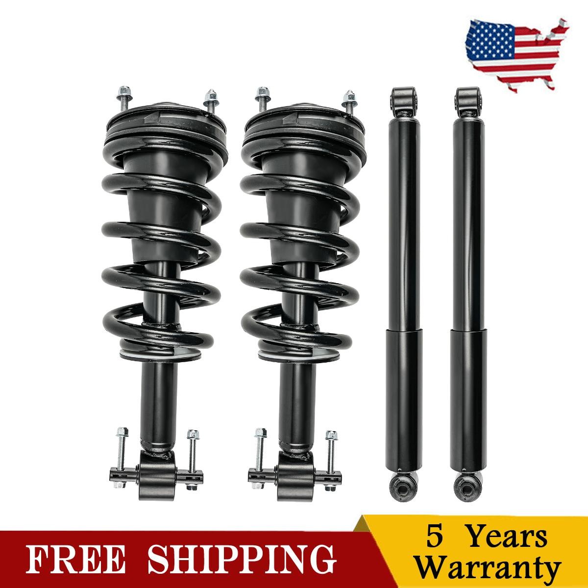 4x Rear Shock Absorber Front Complete Strut Assembly Fits 17-19 Chevy Tahoe 5.3L