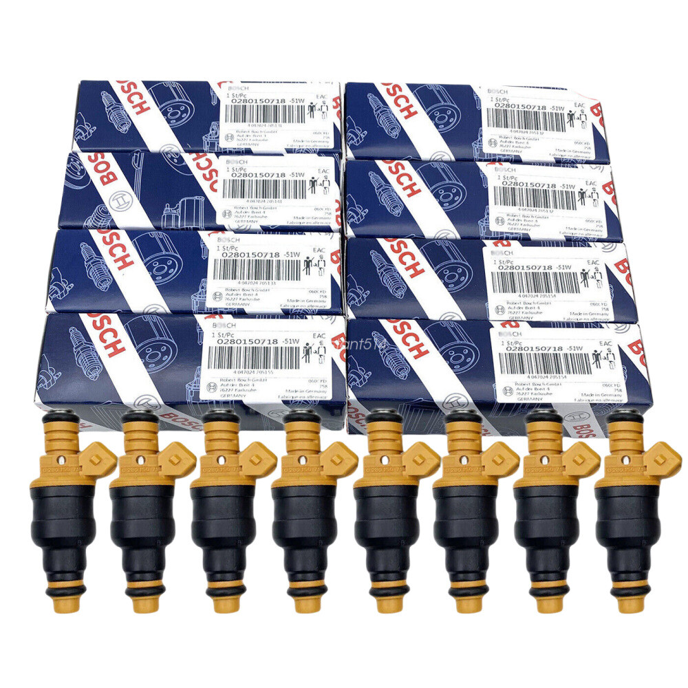 8X Original BOSCH OEM Upgrade Fuel Injectors For Ford F150 F250 F350 0280150718