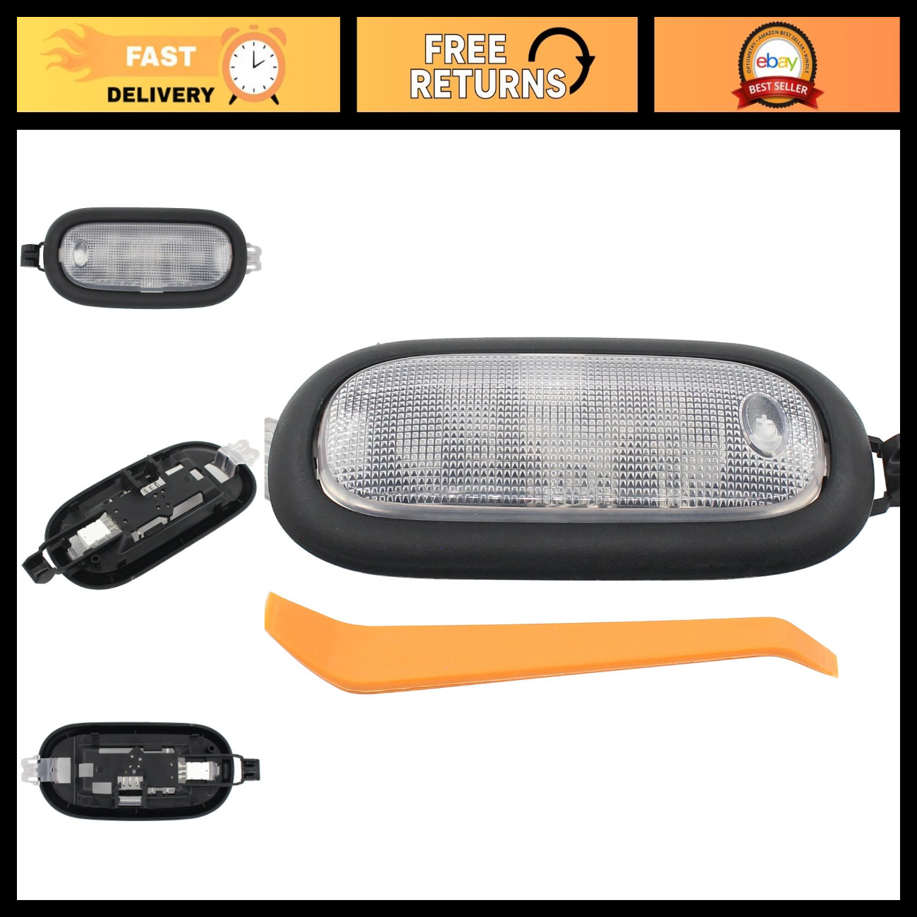 Rear Interior Dome Light for Jeep Wrangler 2007-2018, JK LED Cabin Light Upgrade