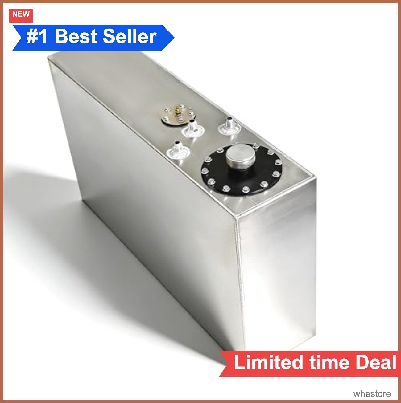 Aluminum Fuel Cell Gas Tank 15 Gallon 56L 0-90 Ohm Fuel Sender Dual Vent 8AN