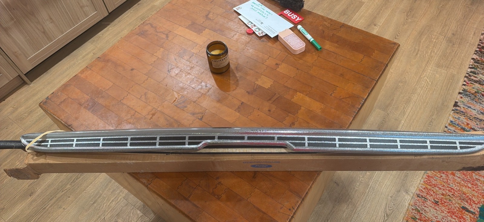NOS 1955 Ford Fairlane Lower Deck Lid Trunk Molding – Original Ford – B5A-704251
