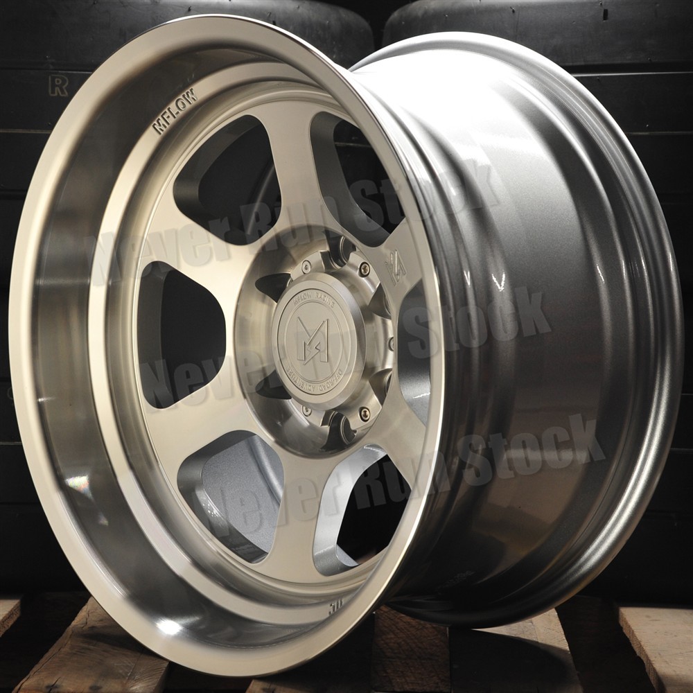 Mflow MF07 6x139.7 6x5.5 17x9 -38 offset machine silver 6 spoke 3\