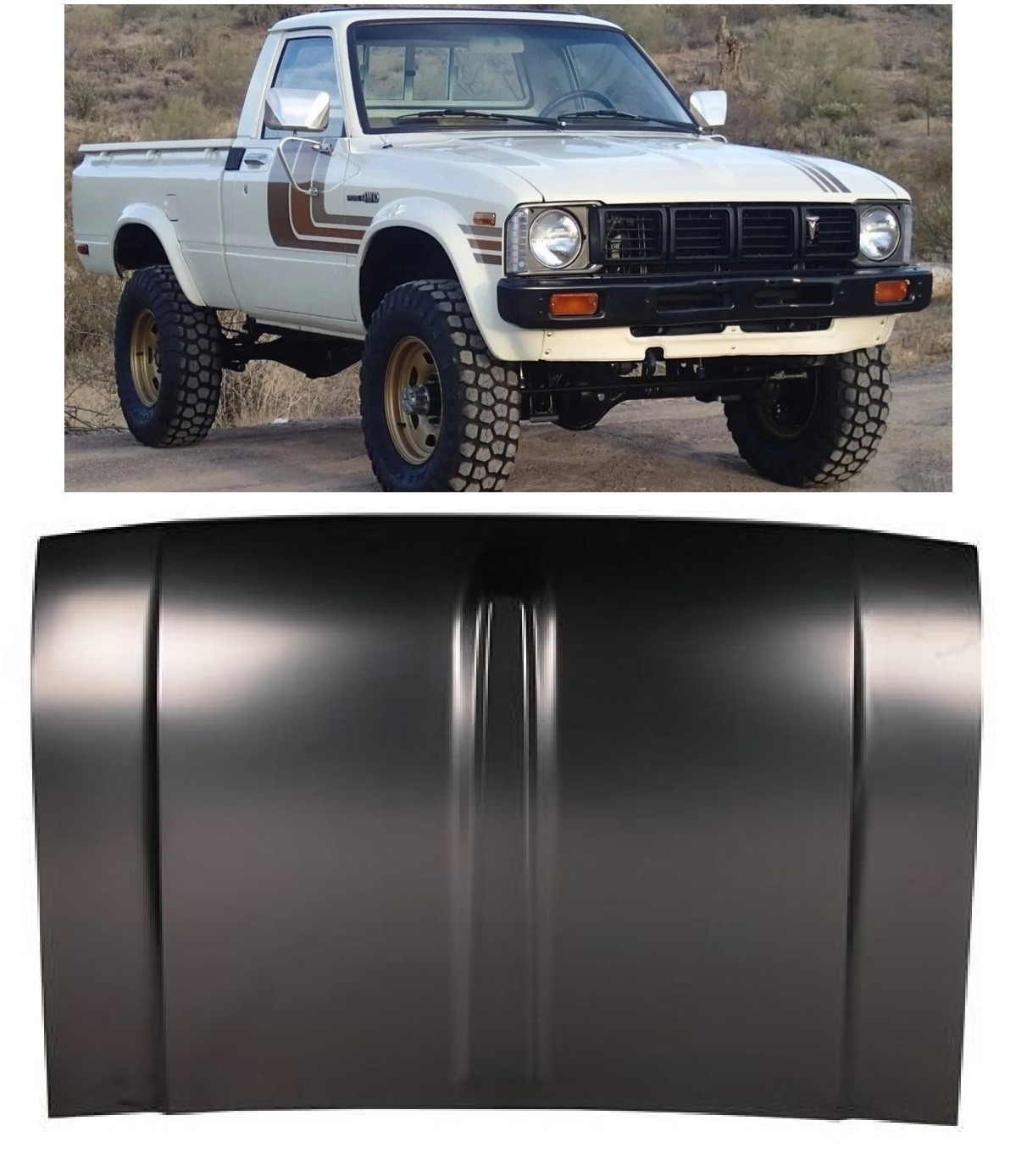 Hood for 1979-1983 TOYOTA PICKUP 2.2L L4 TO1230121 5330189115 Hood Panel