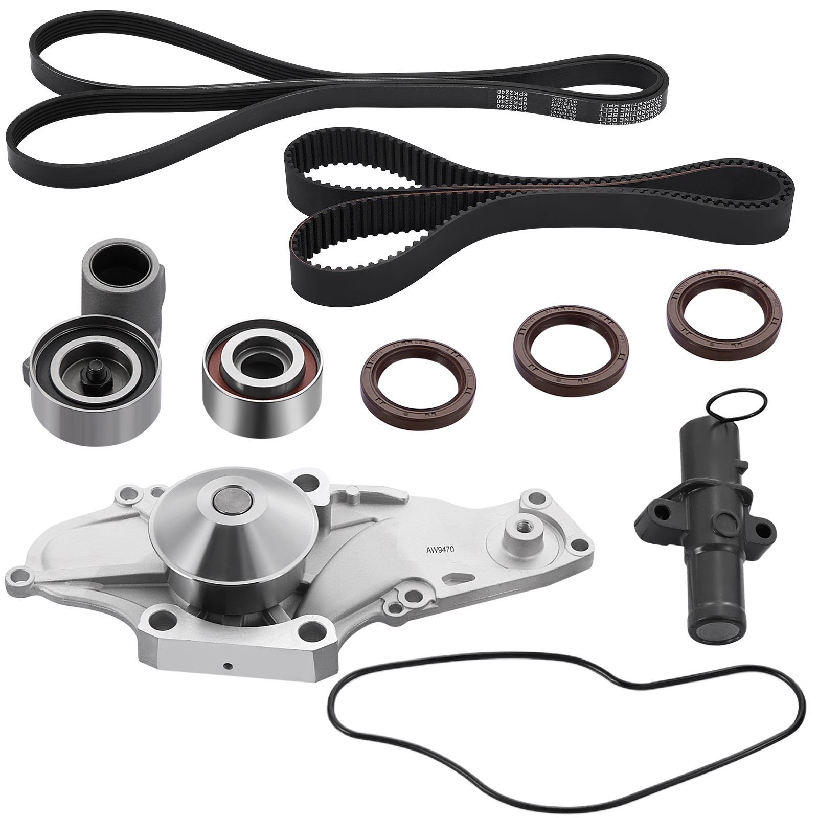 Timing Belt Kit and Water Pump For Acura TL 2004-2008 3.2L V6 Tensioner Oil Seal