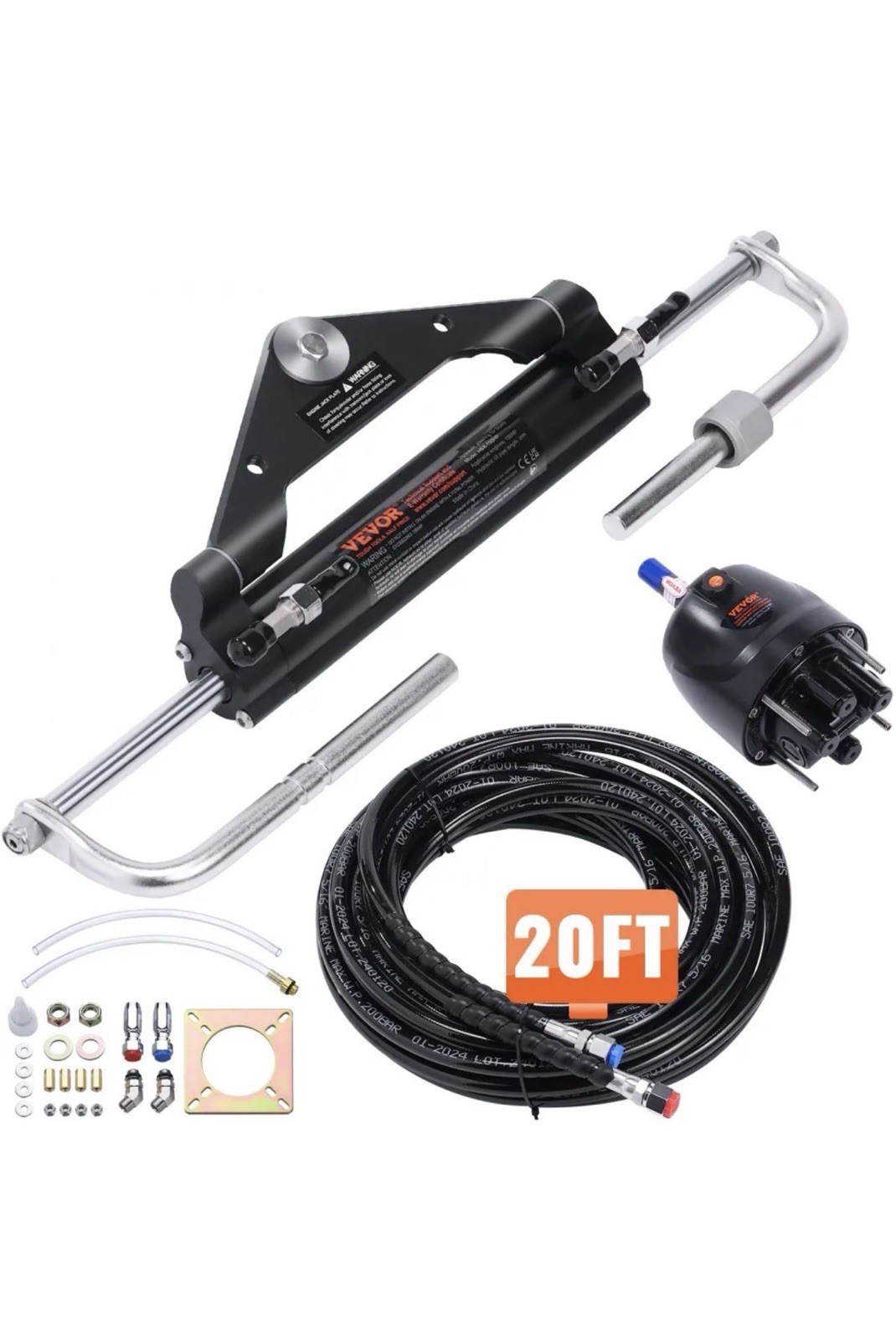 VEVOR Boat Hydraulic Steering System Kit Marine Outboard Steering 150HP Outboard