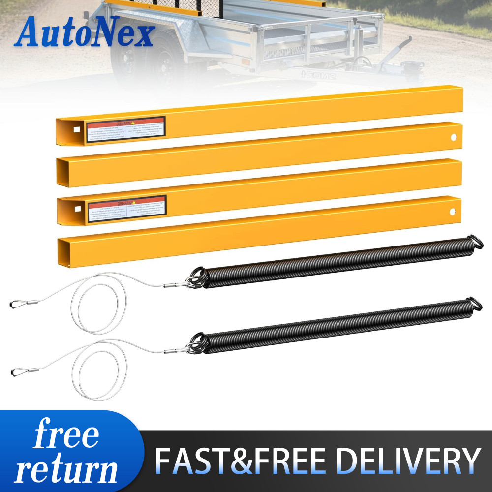 Trailer Tailgate Ramp Lift Assist System 400LBS Dual Side Black