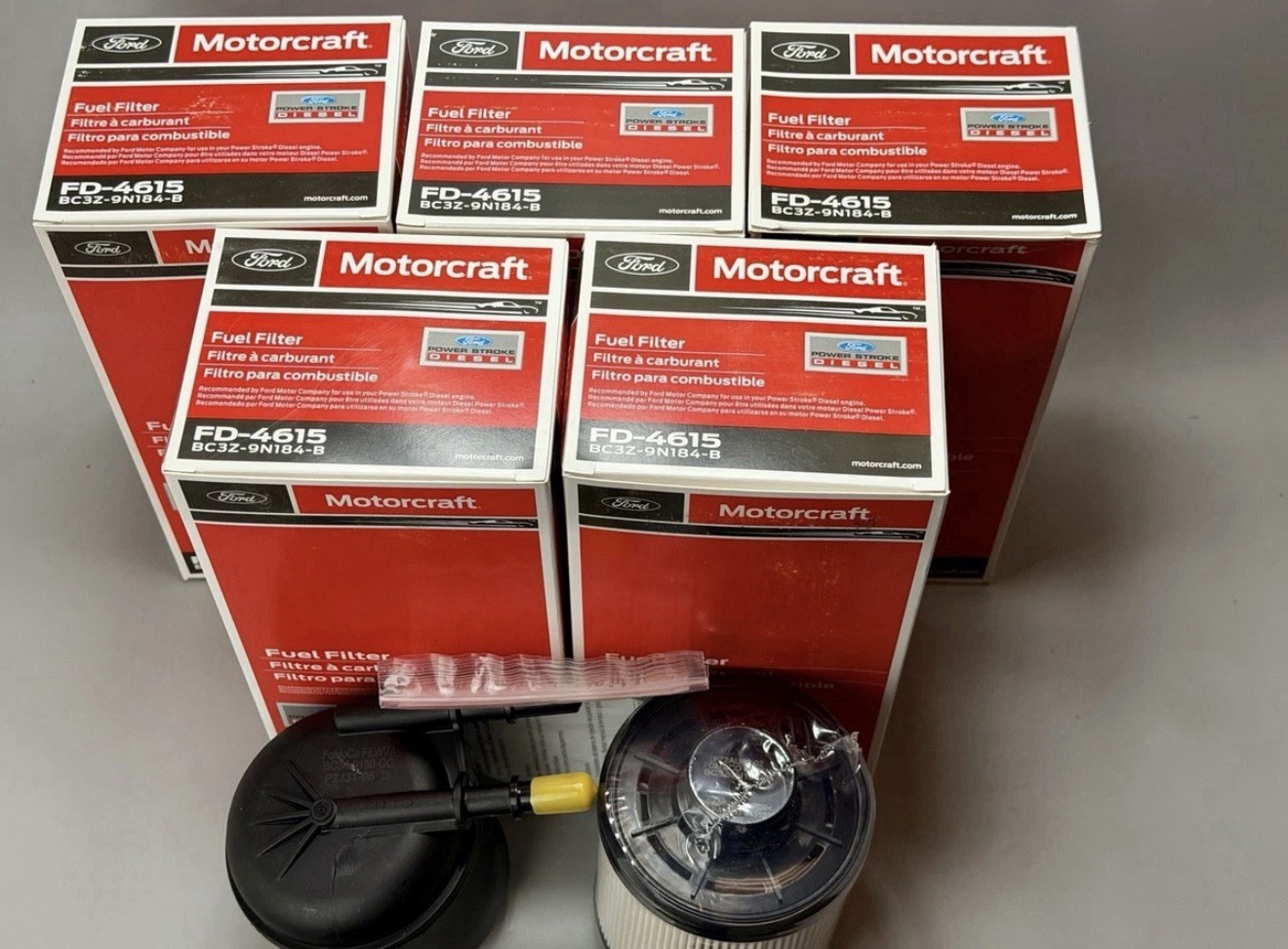 5PCS Genuine Motorcraft FD-4615 Fuel Filter BC3Z-9N184-B Fits Ford 6.7L Diesel