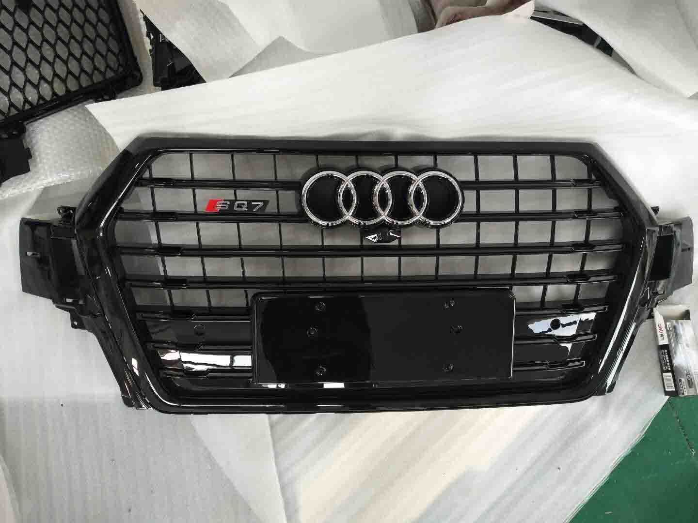 For Audi Q7 2016 2017 2018 2019 SQ7 Style Grill Black Strip Front bumper Grille