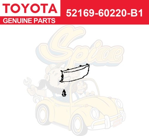 5216960220B1 Toyota Genuine COVER, RR BUMPER 52169-60220-B1