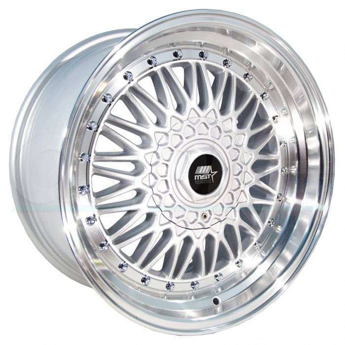 One 16x8 MST MT13 5x100/5x114.3 20 Silver Machined Lip Wheel Rim 73.1