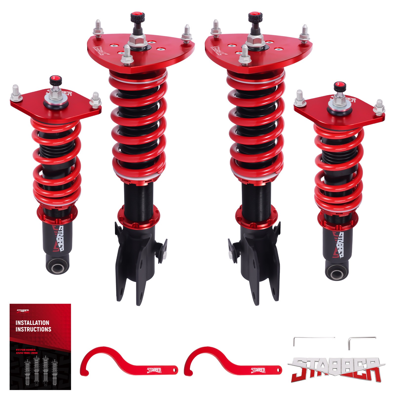 STABBER 24 Level Adjustable Coilovers Lowering Kit For Subaru WRX / STi 15 - 21
