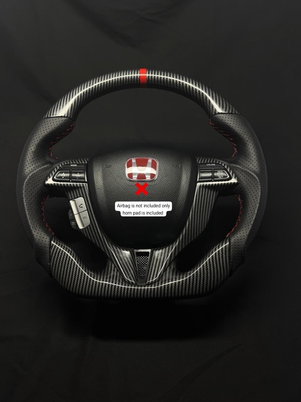 HONDA ACCORD 8thGEN COUPE 2008-12 ODYSSEY 2011-17 CARBON FIBER Steering Wheel