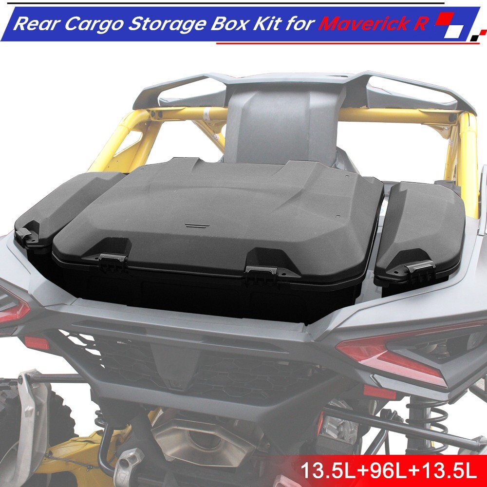 3pcs 96L&13.5L Rear Cargo Storage Box Fit for Can-Am Maverick R/R Max  2024-2026