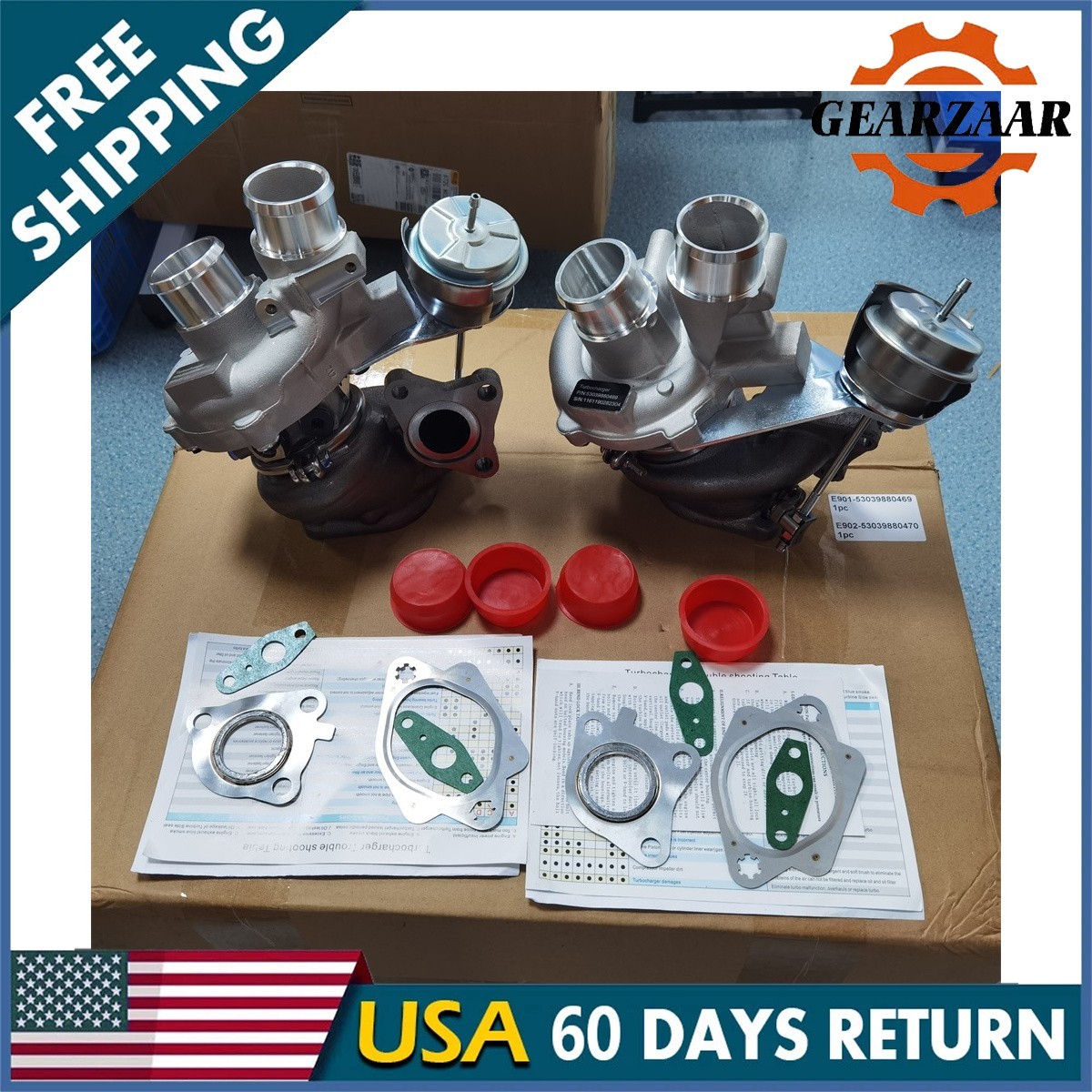 Turbocharger Pair Direct Replacement Turbo for Ford F150 Turbo Left Right Turbo