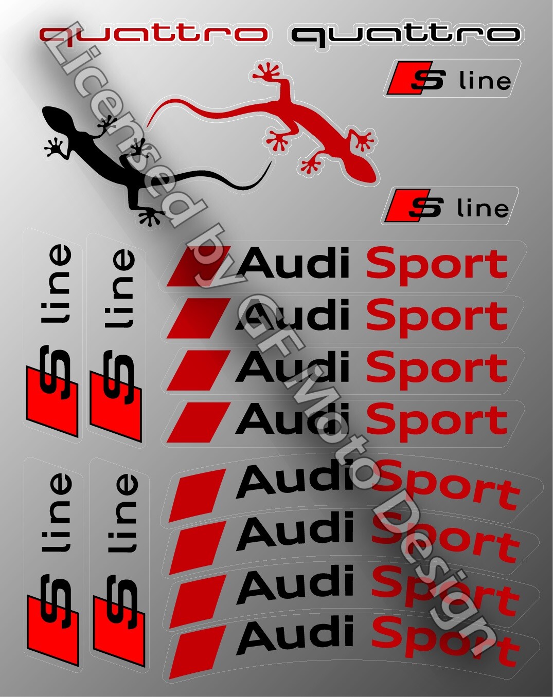 Audi Sport S-line QUATTRO S6 S8 Car Stickers A4 A5 Decals S3 S4 Sport A6 A7 