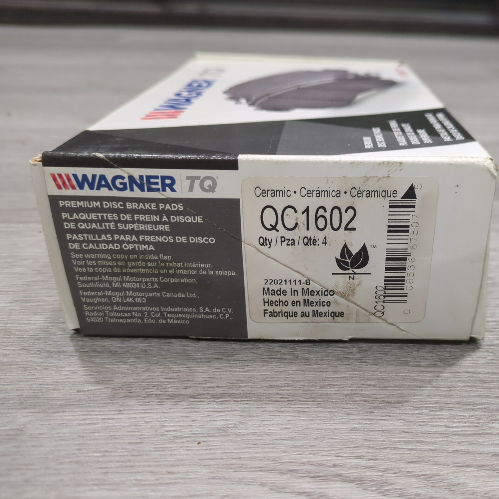 Wagner ThermoQuiet Premium Rear Disc Brake Pads Set QC1602 Ford F-150 2012-2018