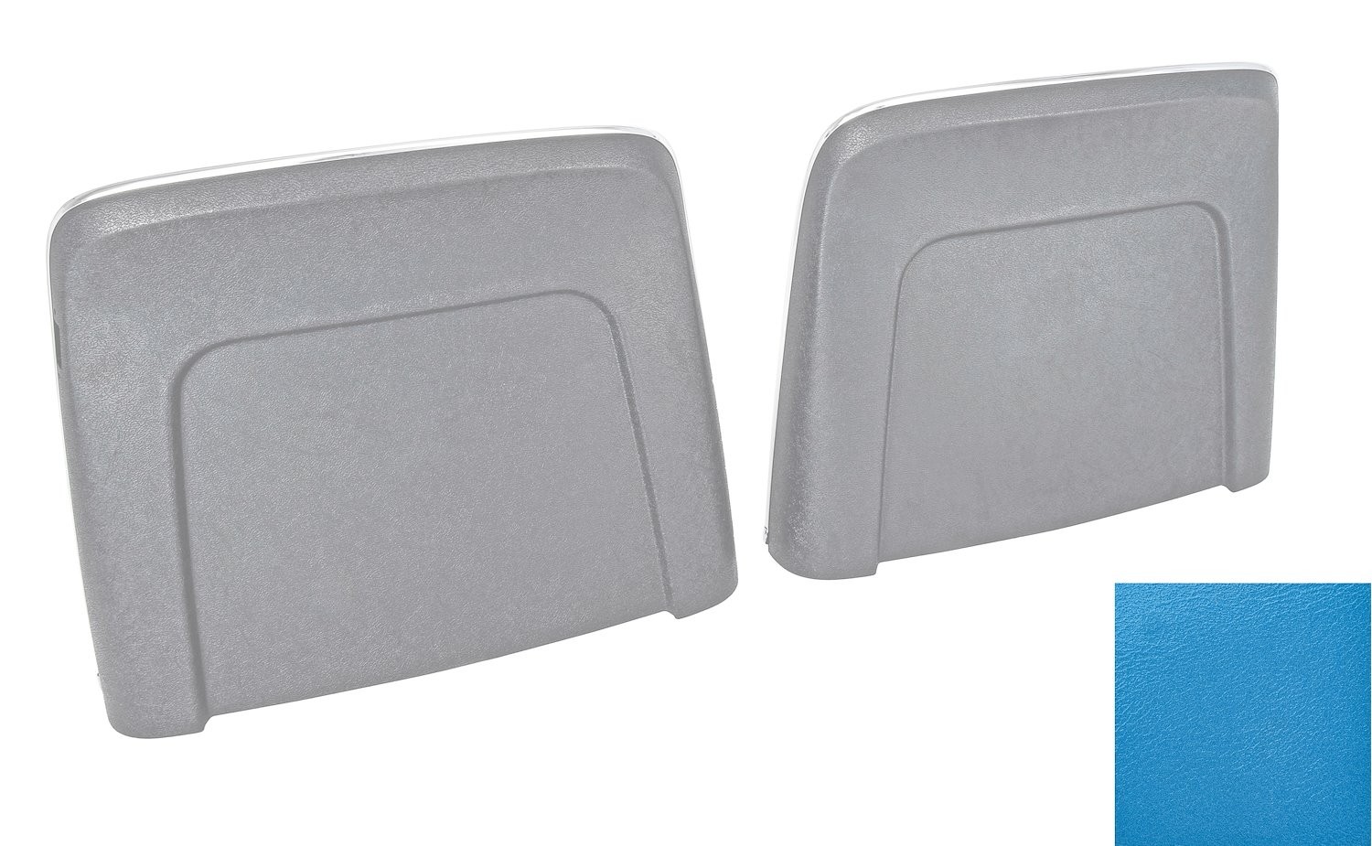 JEGS Bucket Seat Backs Fits Select 1967 GM Models [Bright Blue, Pair]