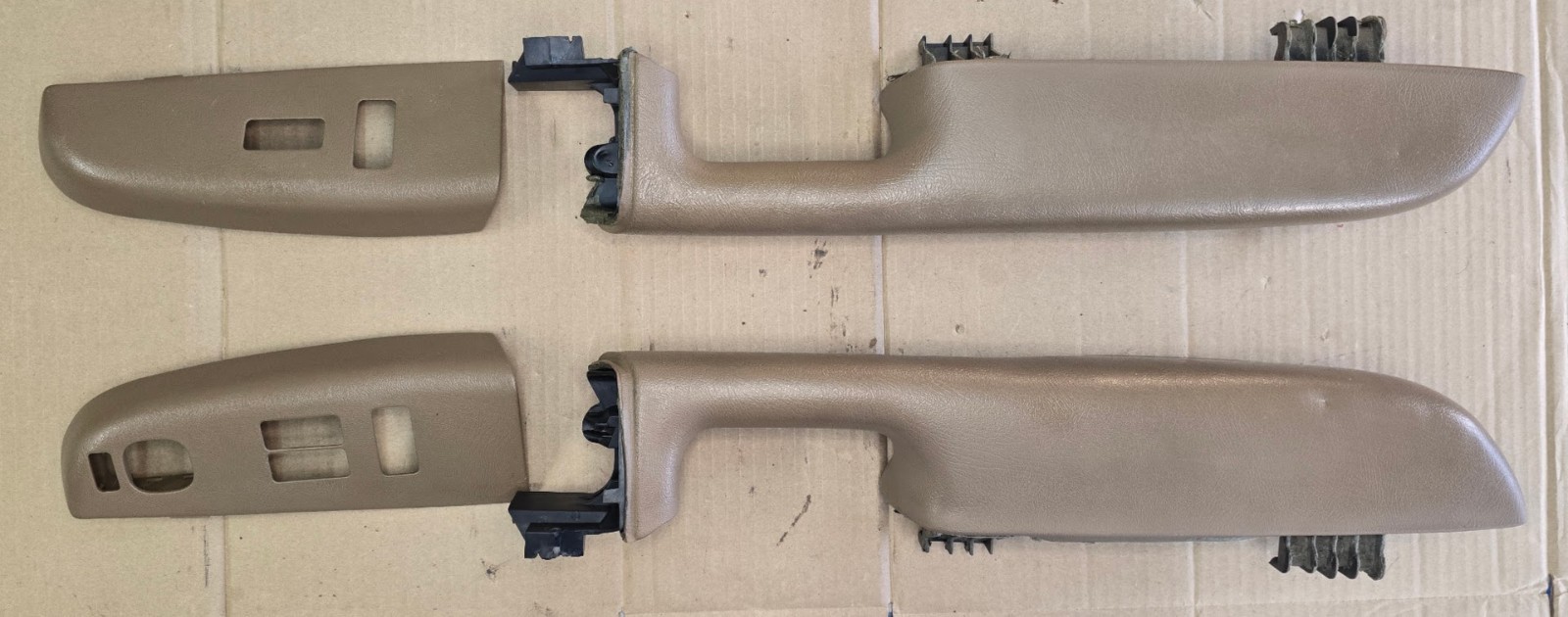 99-02 GM Silverado/Sierra OEM Door Pull w/Switch Cver SET Med Drk Oak/Pnut Buttr