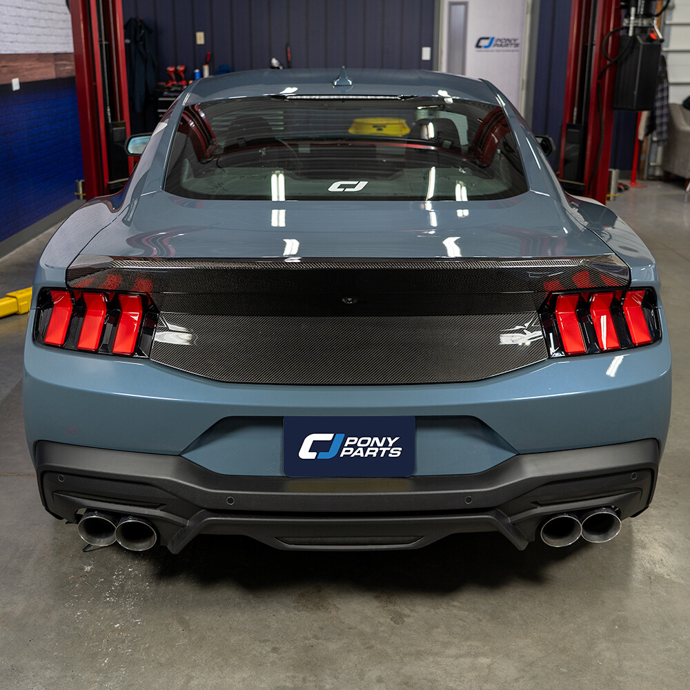 Accelatec Real Dry Carbon Fiber Trunk Panel Cover Mustang 24-26