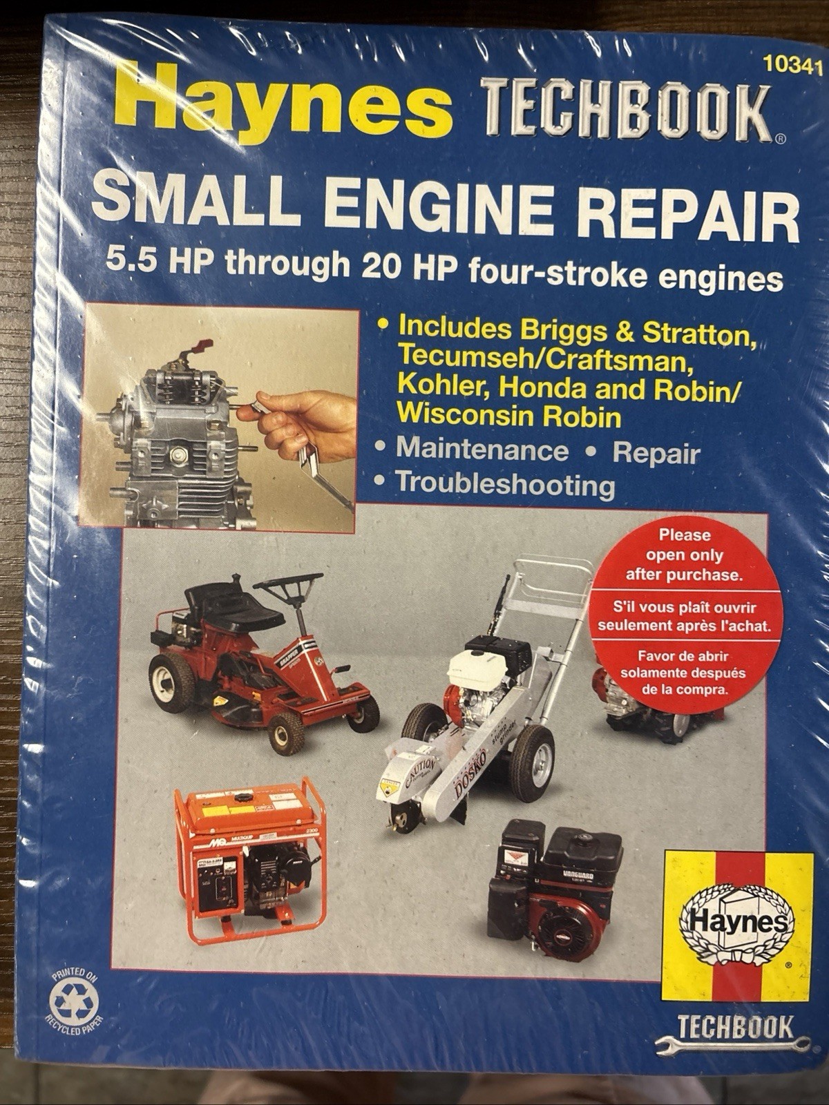 Haynes Tech Book Small Engine Repair 5.5 HP to 20 HP 4 Stroke