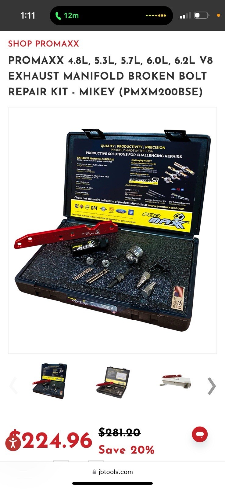 KAP108® - Exhaust Manifold Bolt Repair Kit - Driver Front / Passenger Rear KAP108® - Exhaust Manifold Bolt Repair Kit - Driver Front / Passenger Rear